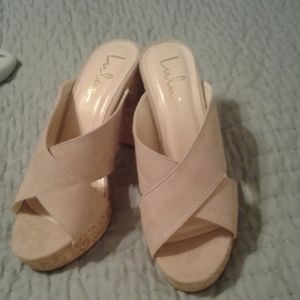 Lulu's Nude Platform Heels